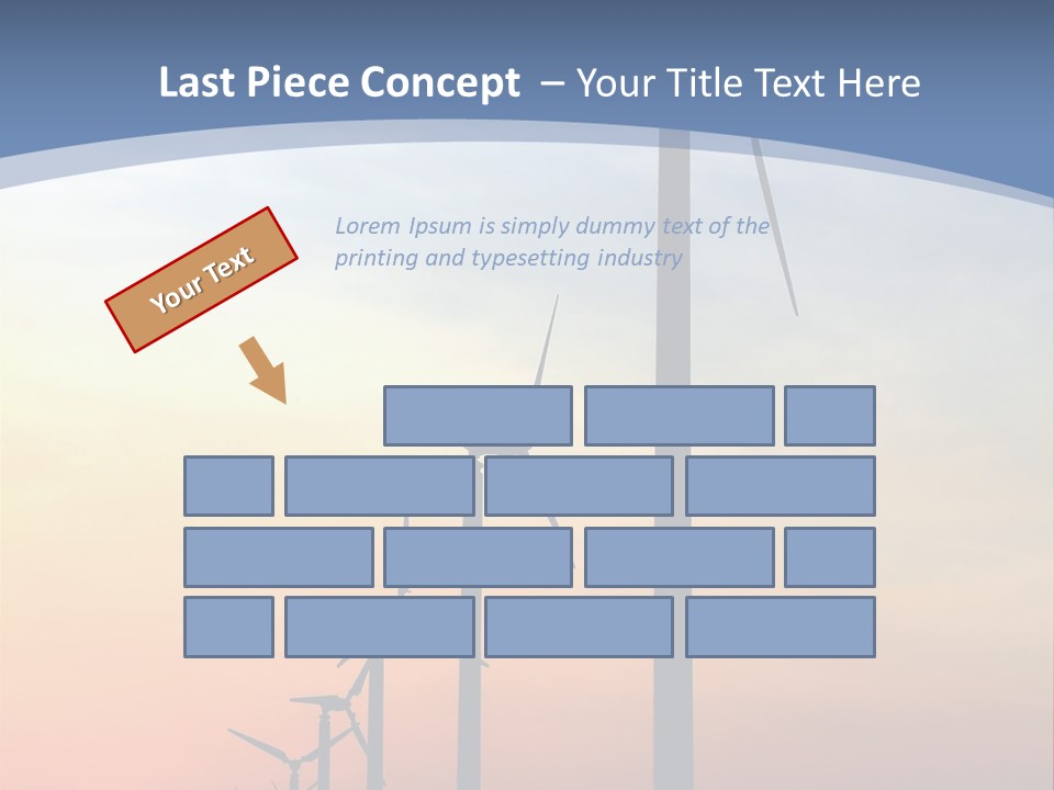 Windmill Turbine Windfarm PowerPoint Template
