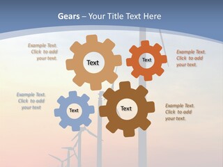 Windmill Turbine Windfarm PowerPoint Template