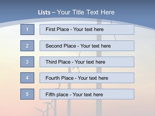 Windmill Turbine Windfarm PowerPoint Template