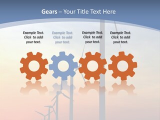 Windmill Turbine Windfarm PowerPoint Template