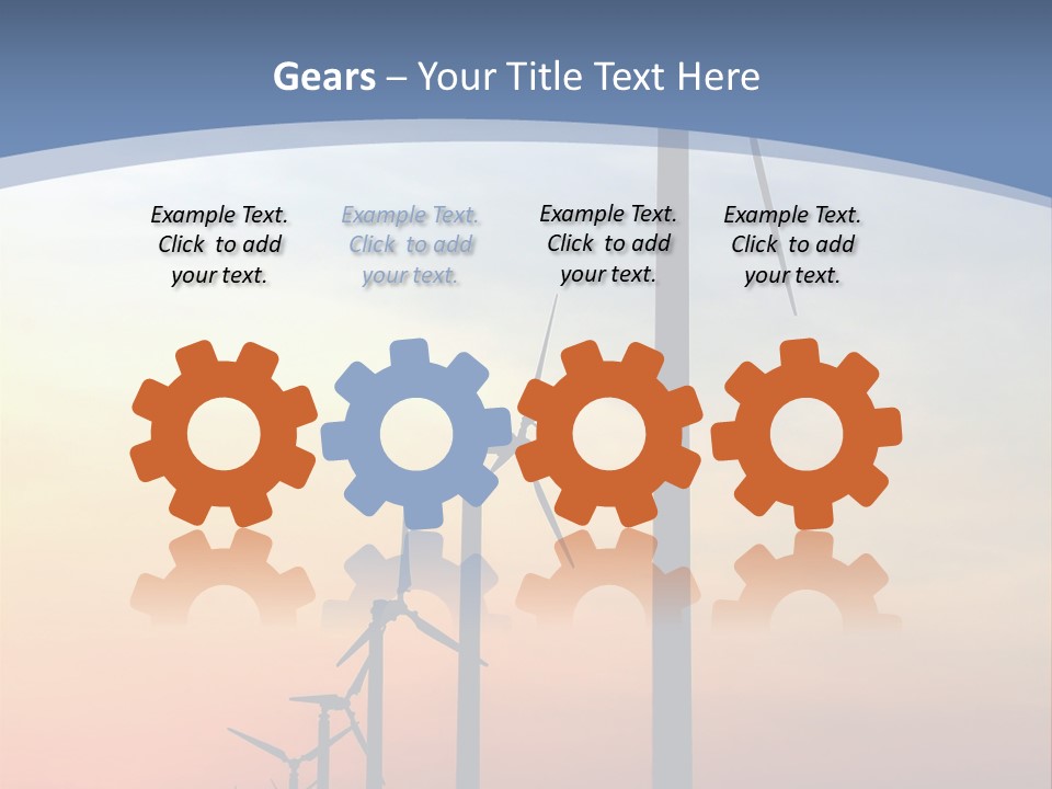 Windmill Turbine Windfarm PowerPoint Template