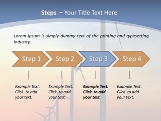 Windmill Turbine Windfarm PowerPoint Template