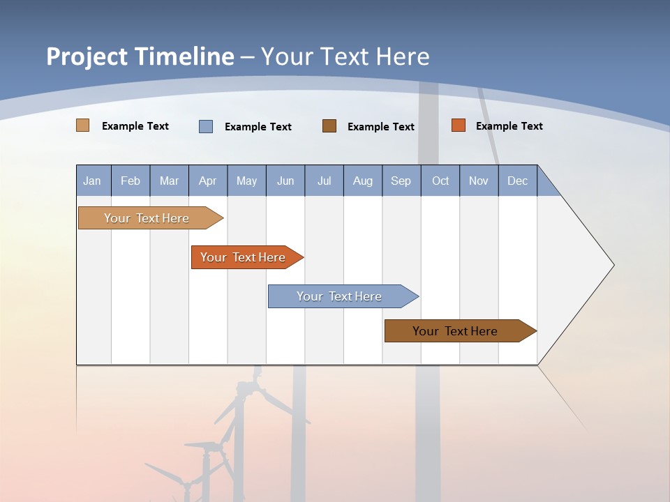 Windmill Turbine Windfarm PowerPoint Template