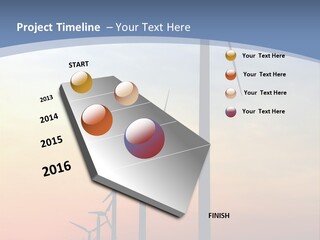 Windmill Turbine Windfarm PowerPoint Template