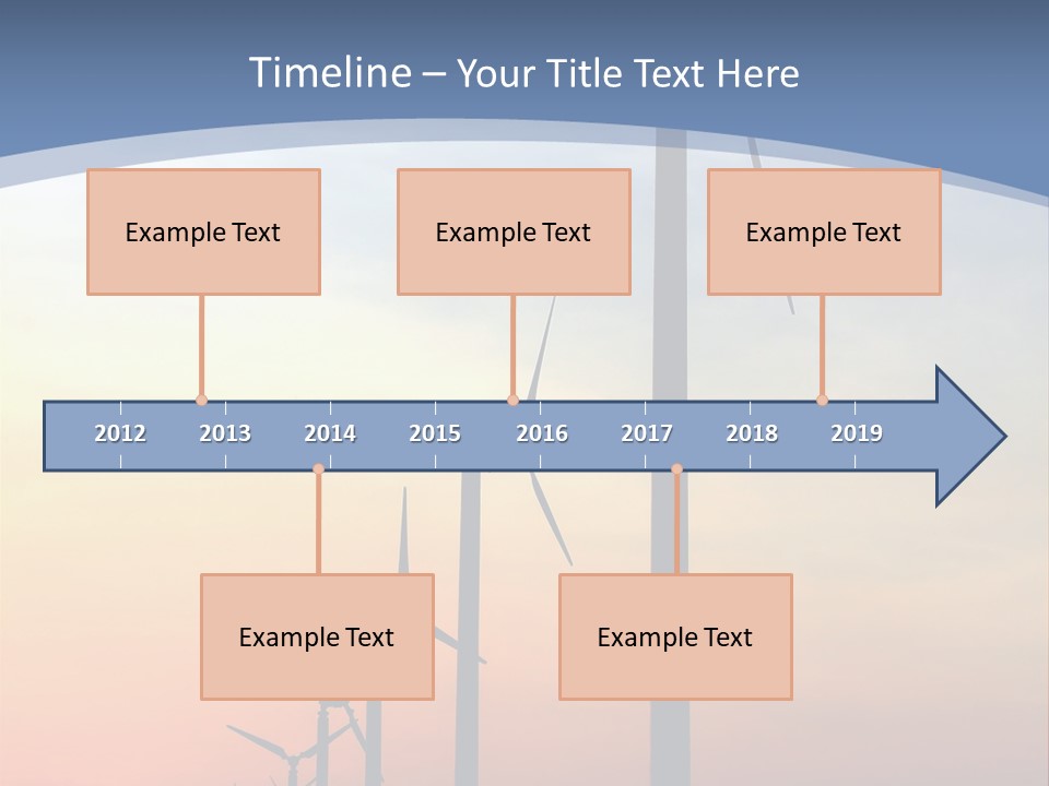Windmill Turbine Windfarm PowerPoint Template