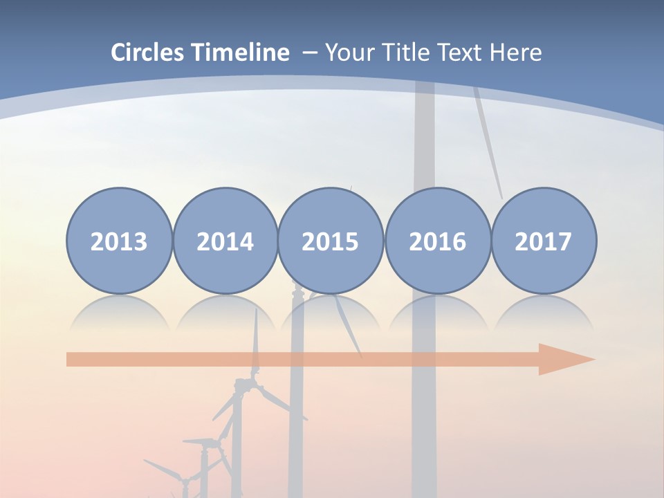 Windmill Turbine Windfarm PowerPoint Template