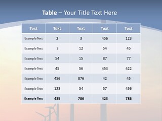 Windmill Turbine Windfarm PowerPoint Template