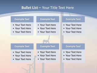 Windmill Turbine Windfarm PowerPoint Template