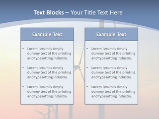 Windmill Turbine Windfarm PowerPoint Template