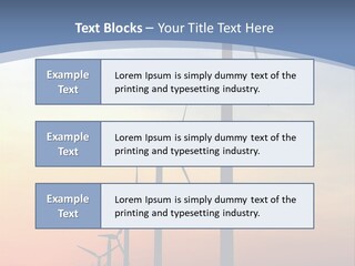 Windmill Turbine Windfarm PowerPoint Template