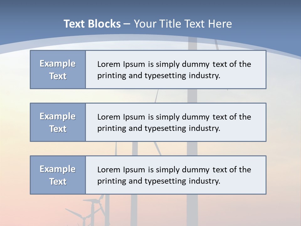Windmill Turbine Windfarm PowerPoint Template