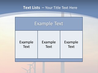 Windmill Turbine Windfarm PowerPoint Template