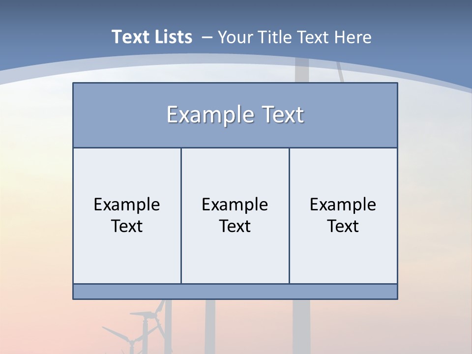 Windmill Turbine Windfarm PowerPoint Template