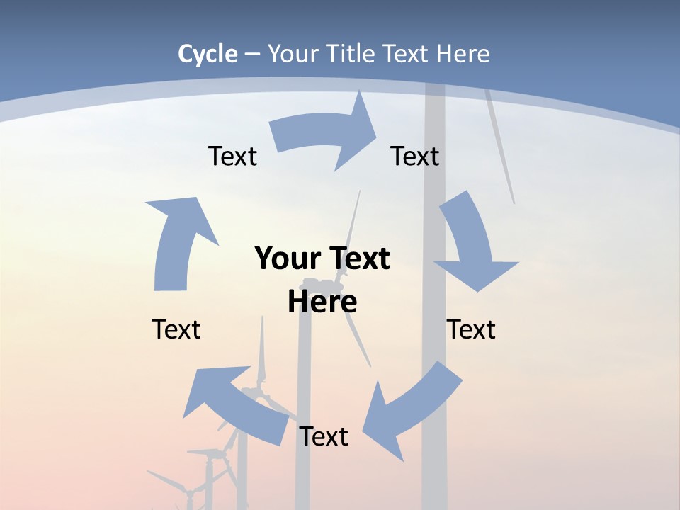 Windmill Turbine Windfarm PowerPoint Template