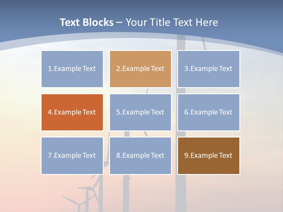 Windmill Turbine Windfarm PowerPoint Template