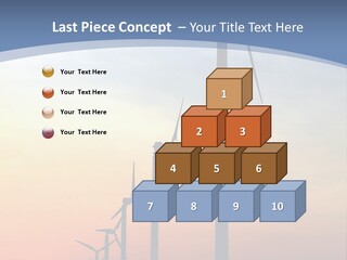 Windmill Turbine Windfarm PowerPoint Template