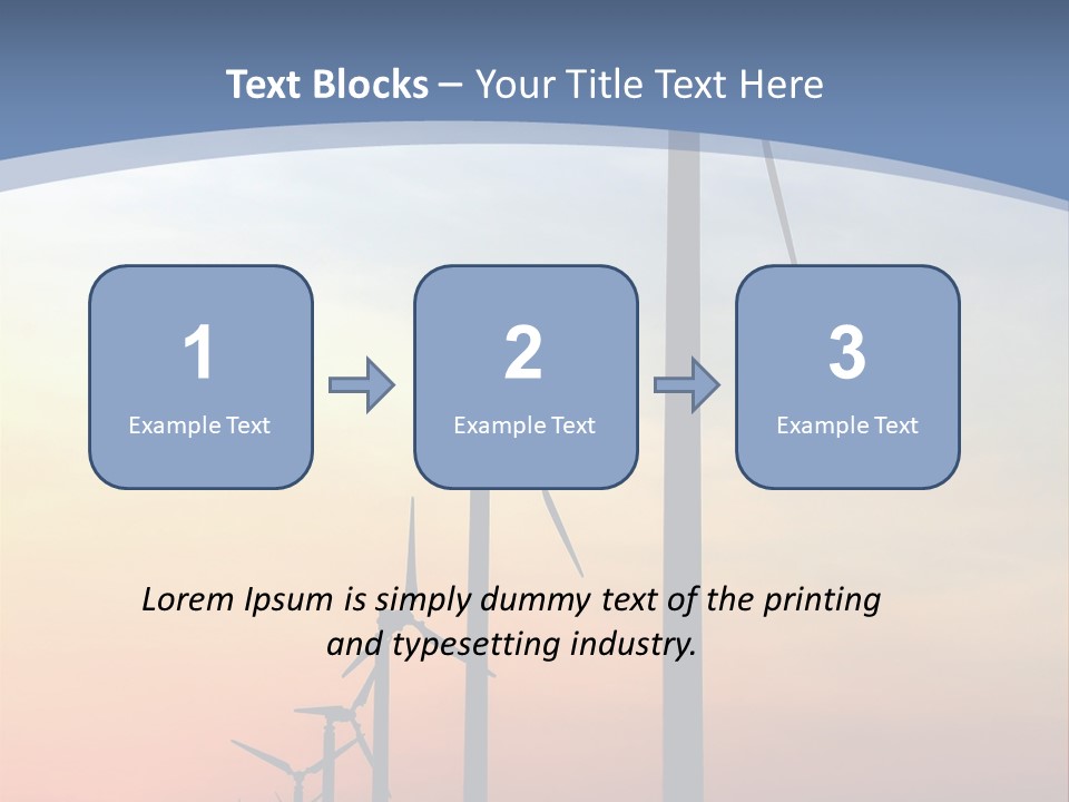 Windmill Turbine Windfarm PowerPoint Template