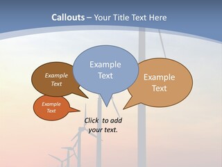 Windmill Turbine Windfarm PowerPoint Template