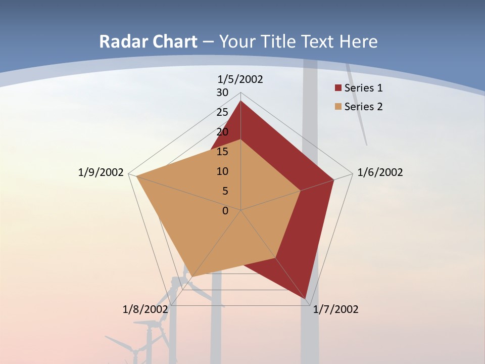 Windmill Turbine Windfarm PowerPoint Template