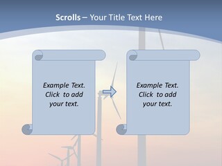 Windmill Turbine Windfarm PowerPoint Template