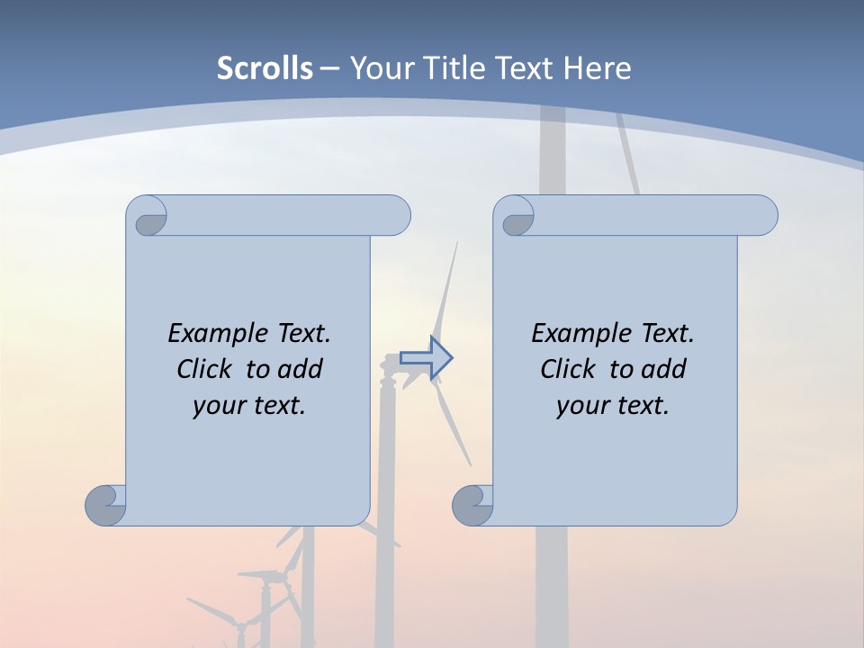 Windmill Turbine Windfarm PowerPoint Template