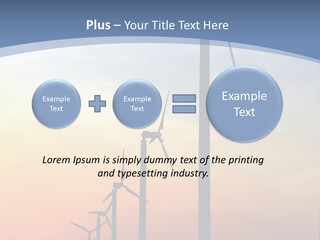 Windmill Turbine Windfarm PowerPoint Template