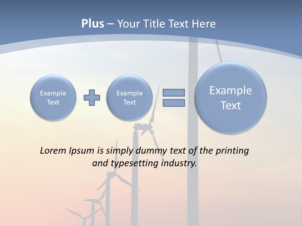 Windmill Turbine Windfarm PowerPoint Template