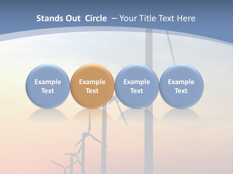 Windmill Turbine Windfarm PowerPoint Template