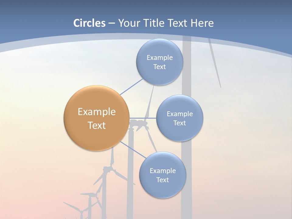 Windmill Turbine Windfarm PowerPoint Template