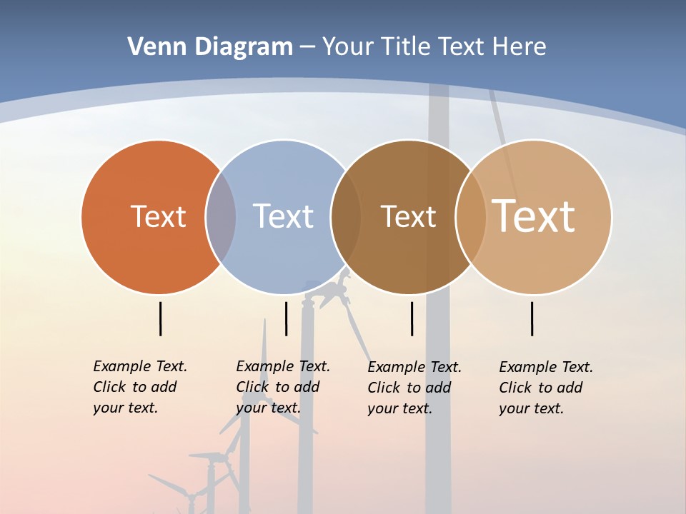 Windmill Turbine Windfarm PowerPoint Template