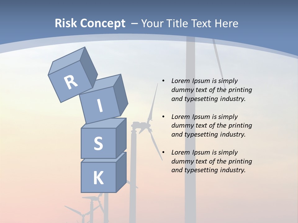 Windmill Turbine Windfarm PowerPoint Template