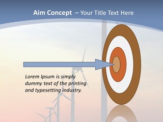 Windmill Turbine Windfarm PowerPoint Template