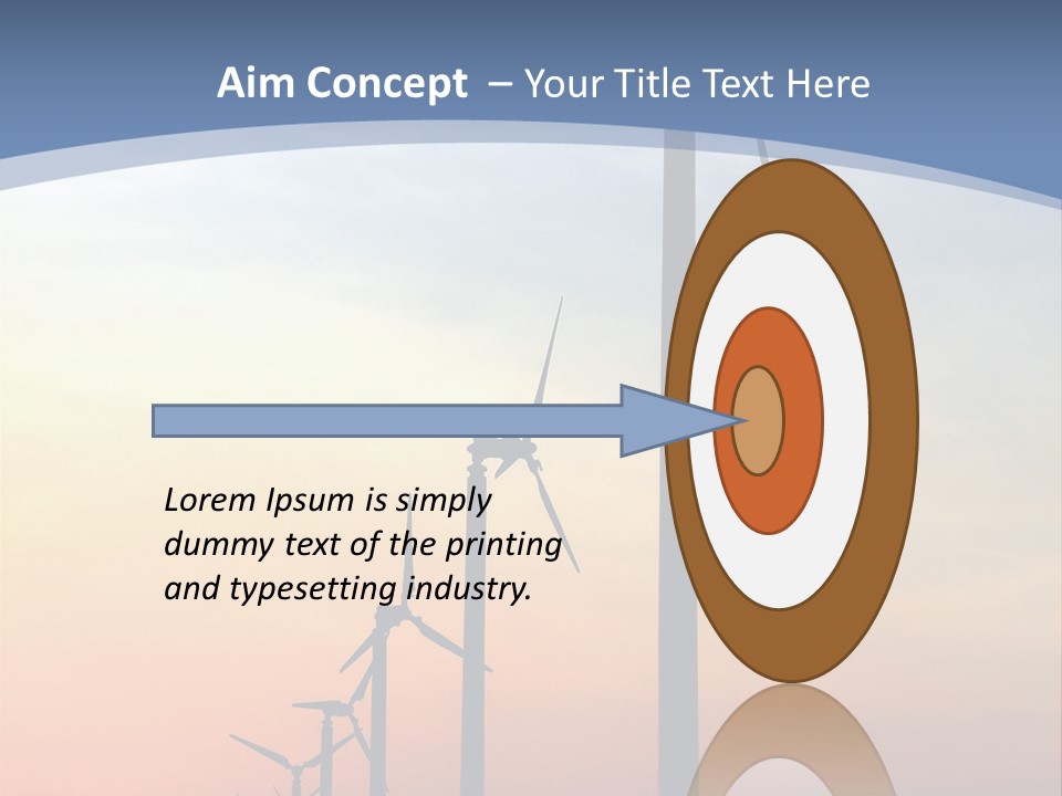 Windmill Turbine Windfarm PowerPoint Template