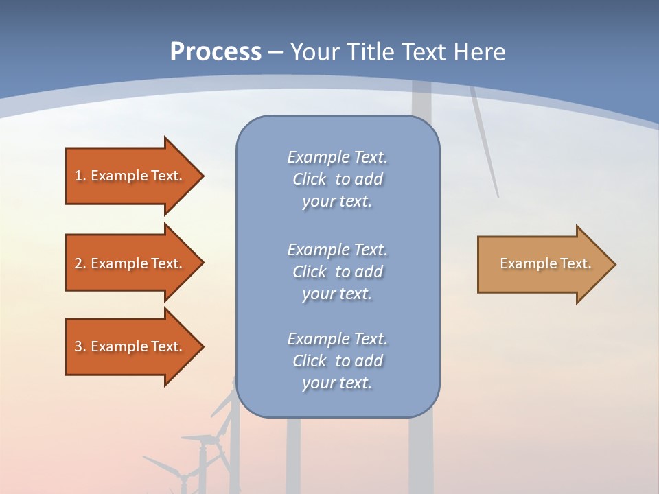 Windmill Turbine Windfarm PowerPoint Template