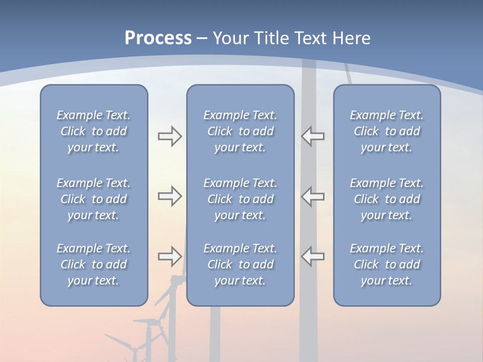Windmill Turbine Windfarm PowerPoint Template