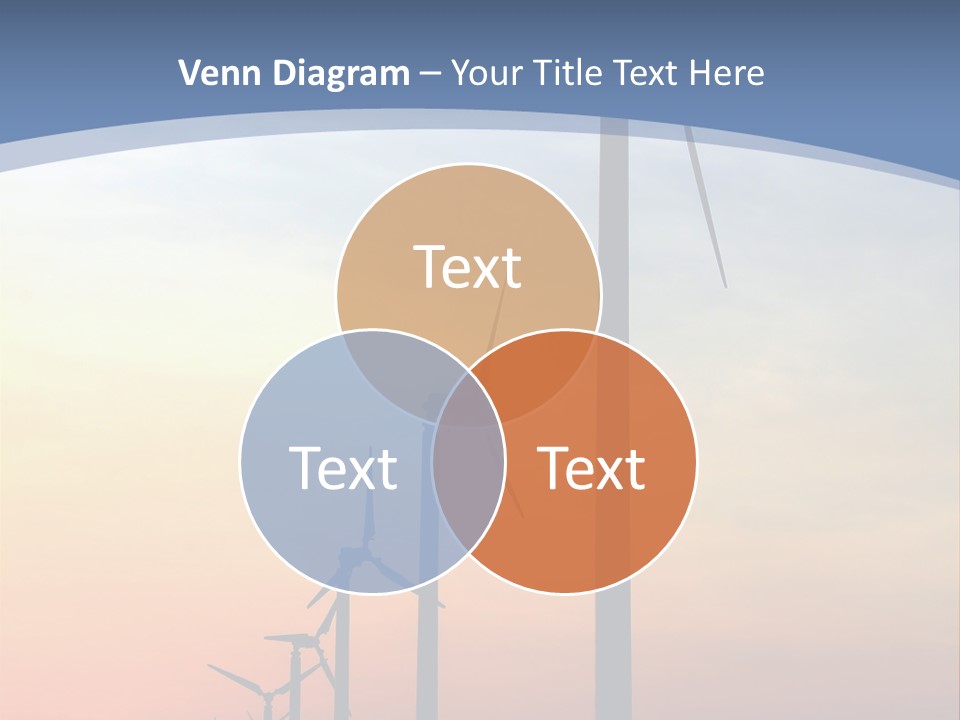 Windmill Turbine Windfarm PowerPoint Template