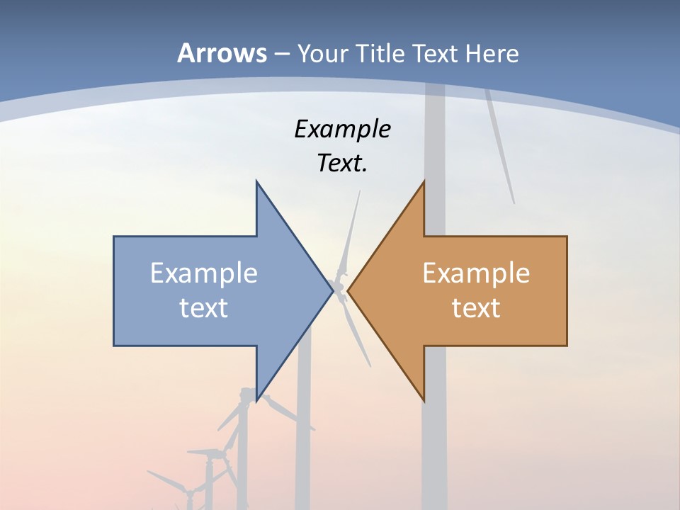 Windmill Turbine Windfarm PowerPoint Template