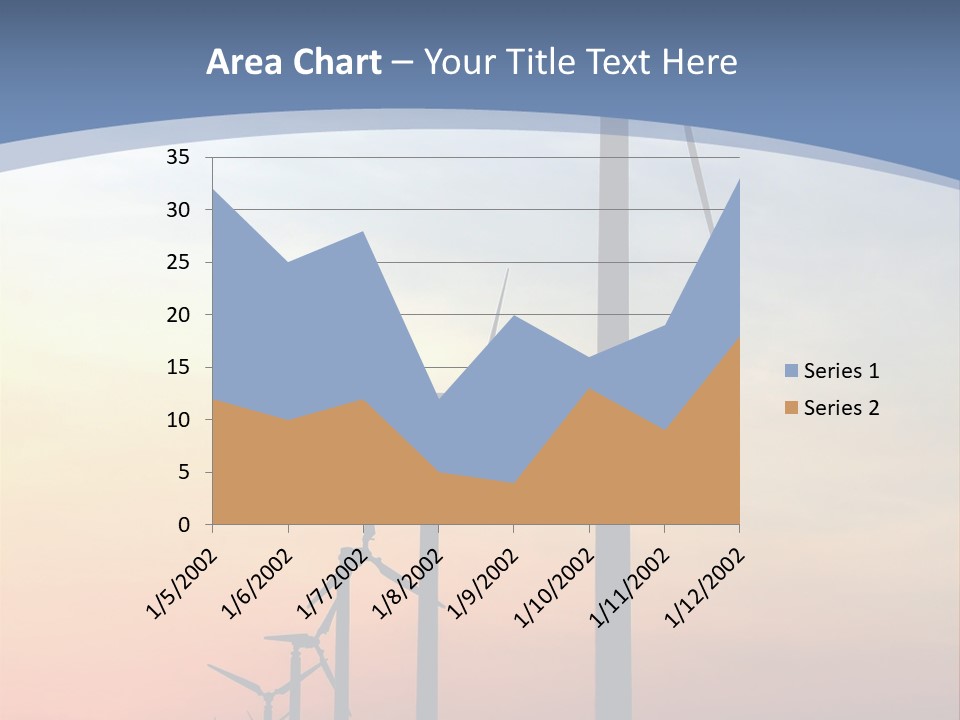 Windmill Turbine Windfarm PowerPoint Template
