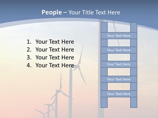 Windmill Turbine Windfarm PowerPoint Template