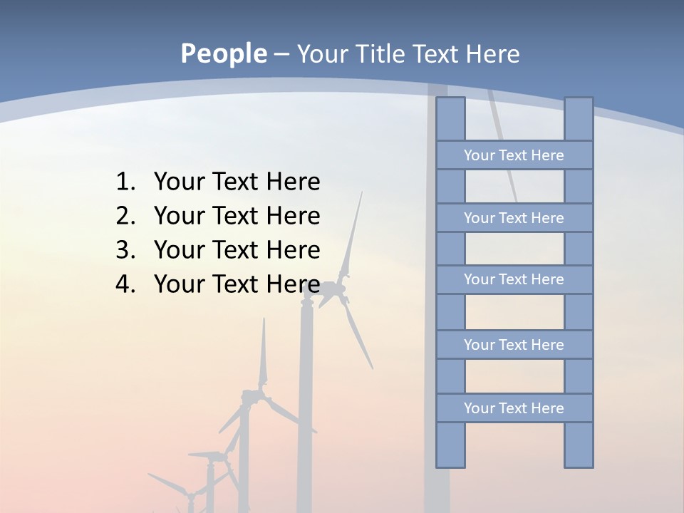 Windmill Turbine Windfarm PowerPoint Template