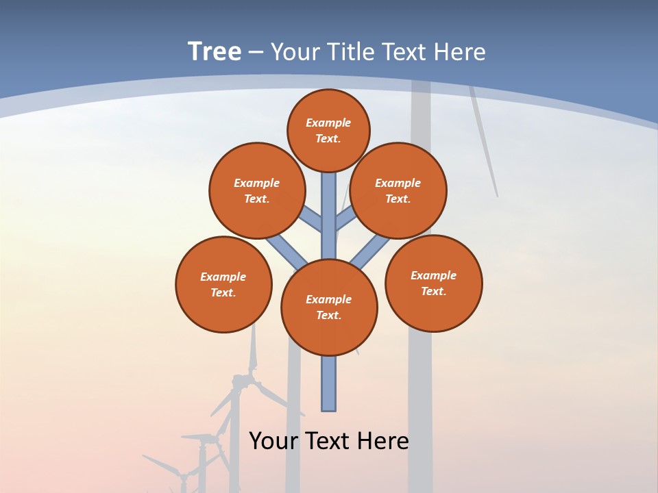 Windmill Turbine Windfarm PowerPoint Template