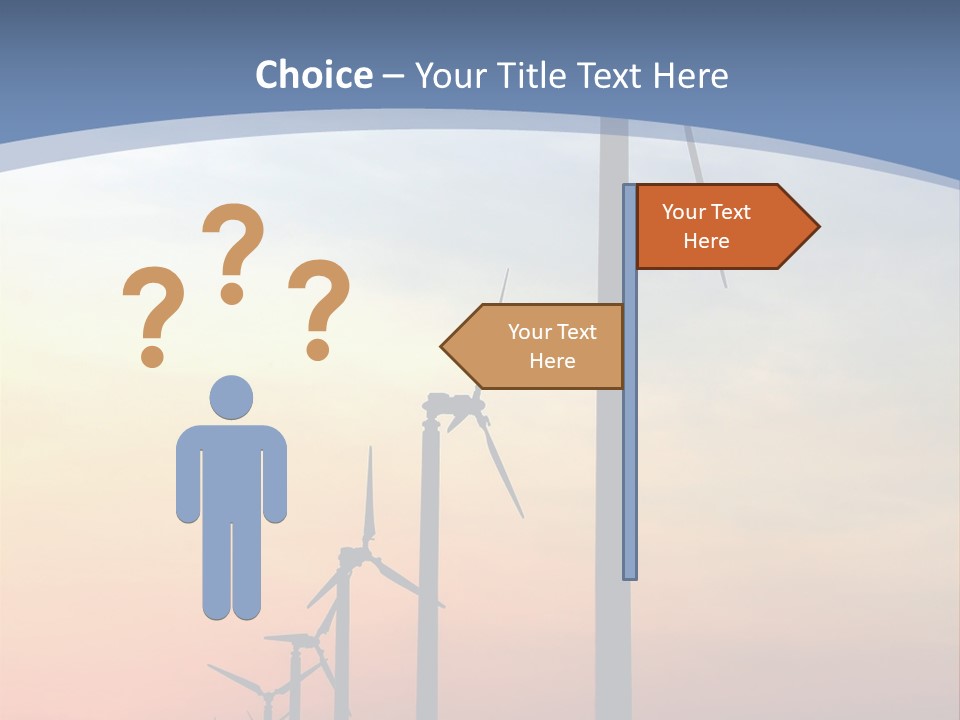 Windmill Turbine Windfarm PowerPoint Template