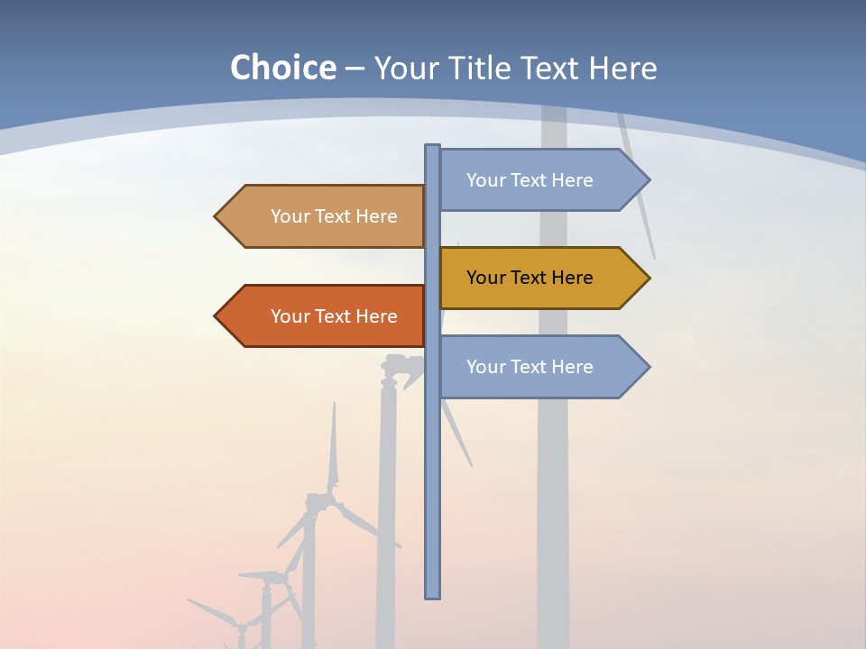 Windmill Turbine Windfarm PowerPoint Template