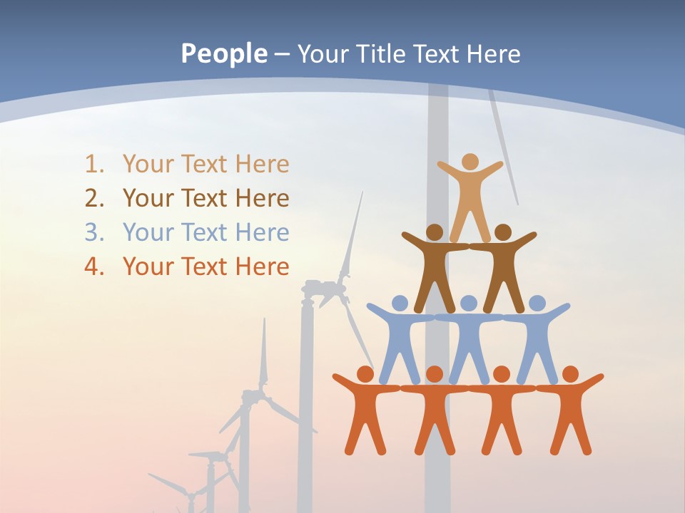 Windmill Turbine Windfarm PowerPoint Template