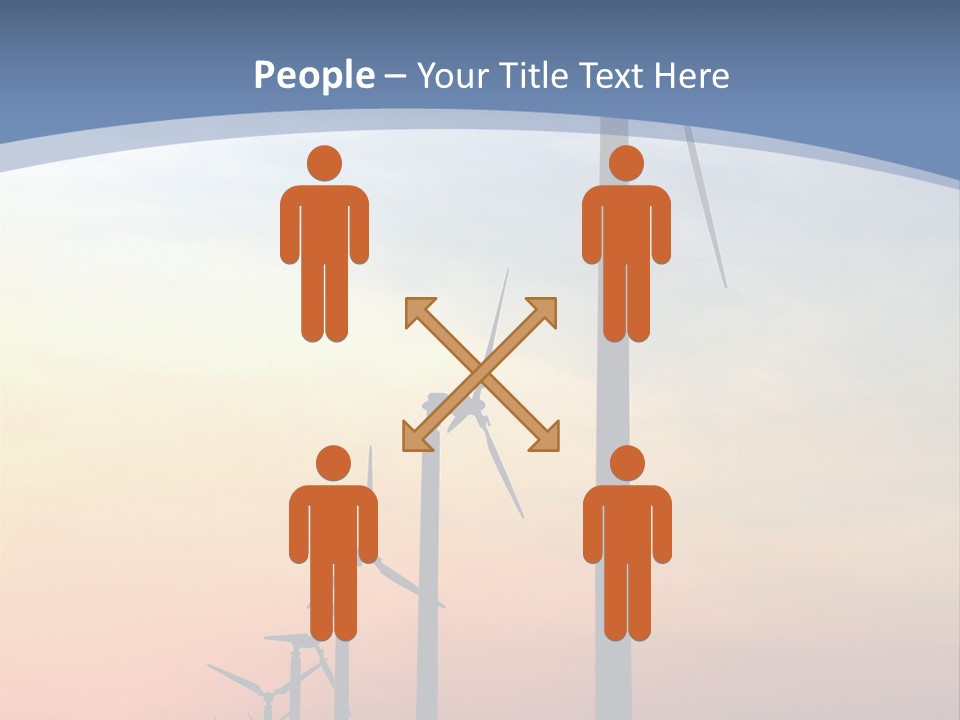 Windmill Turbine Windfarm PowerPoint Template