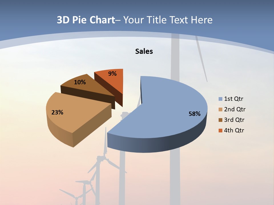 Windmill Turbine Windfarm PowerPoint Template
