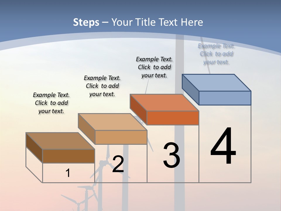 Windmill Turbine Windfarm PowerPoint Template