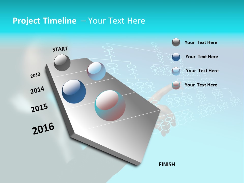 Recruitment Hand Technology PowerPoint Template