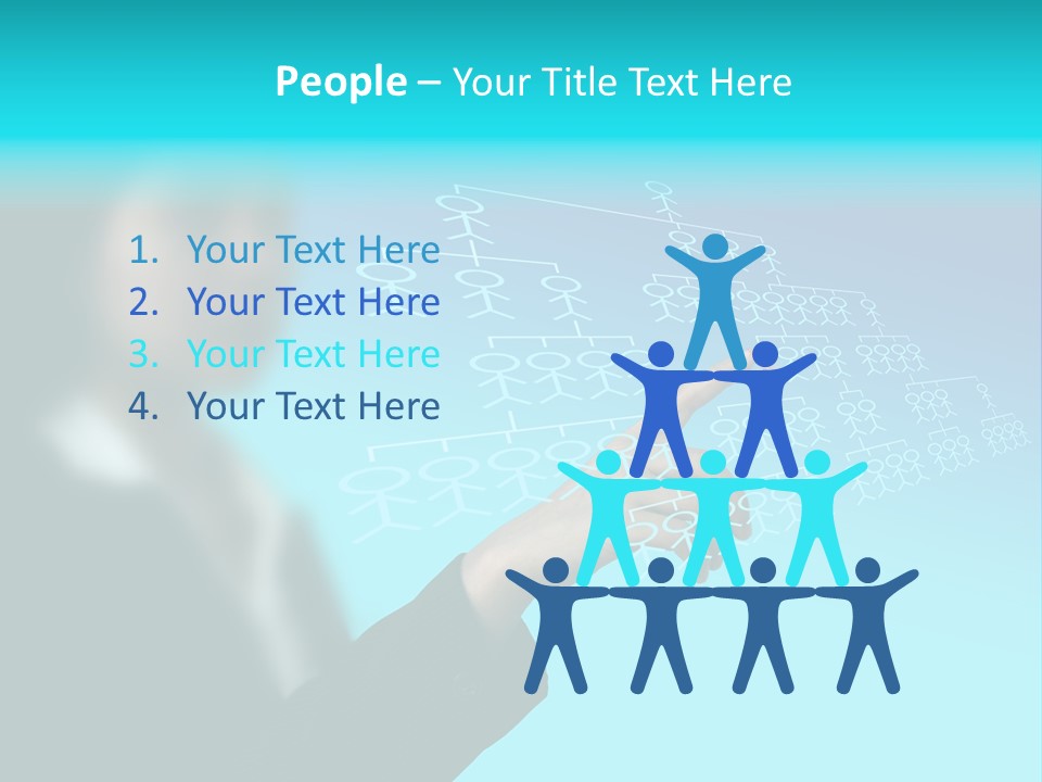 Recruitment Hand Technology PowerPoint Template