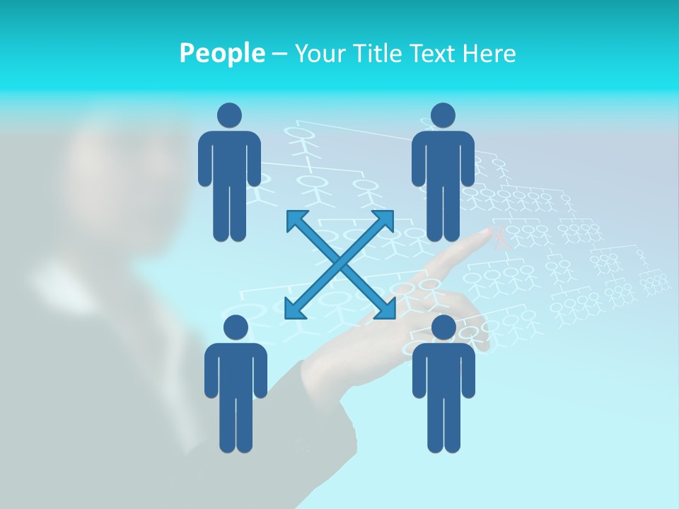 Recruitment Hand Technology PowerPoint Template